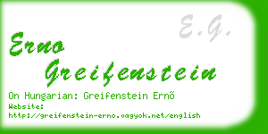 erno greifenstein business card